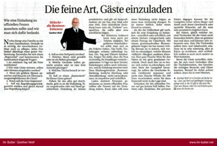 Die feine Art, Gäste einzuladen